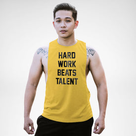 AM121 Hard Work Beats Talent Openside Tank Top