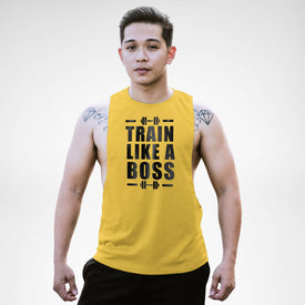 AM122 Train Like A Boss Openside Tank Top