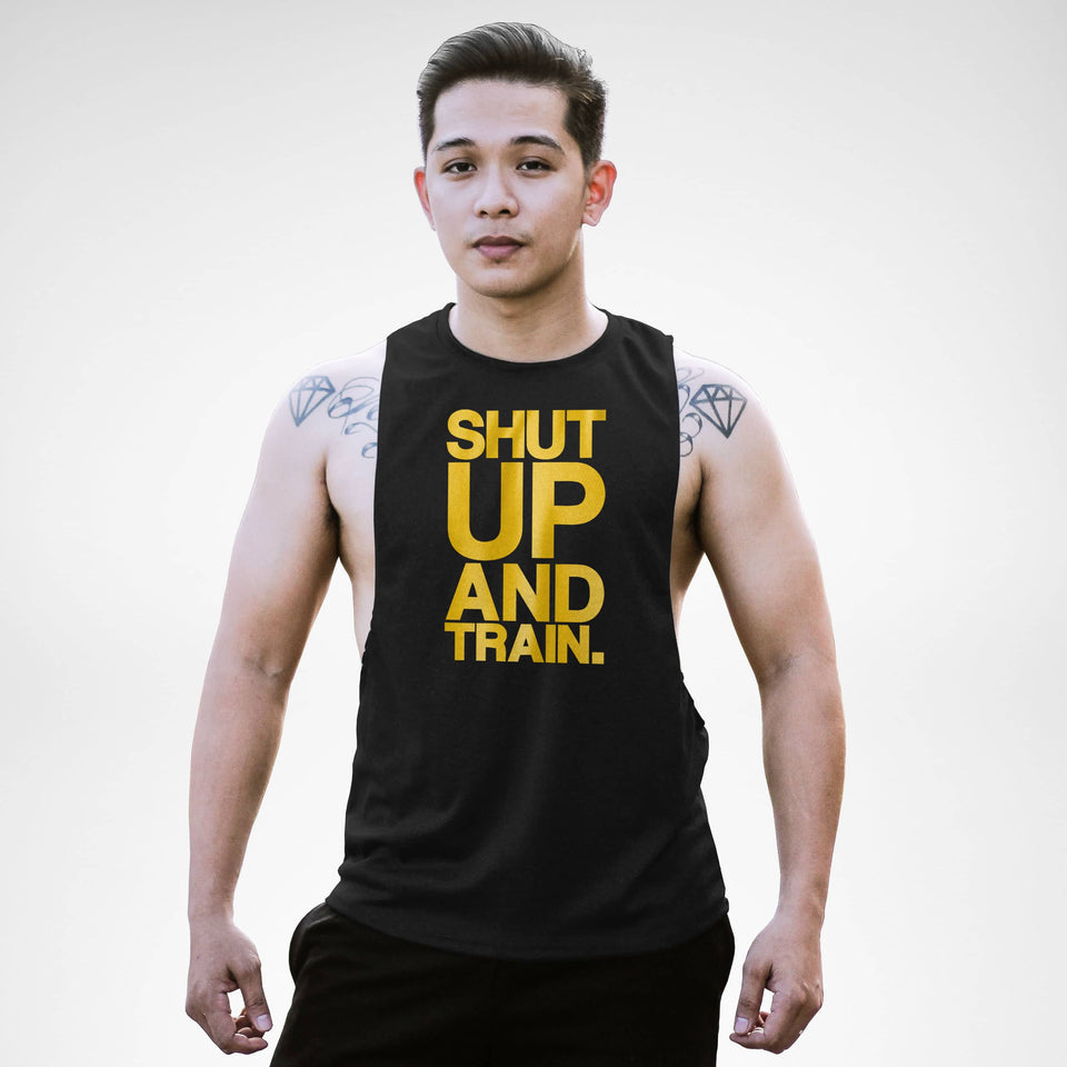 AM123 $hūt Up And Train Openside Tank Top