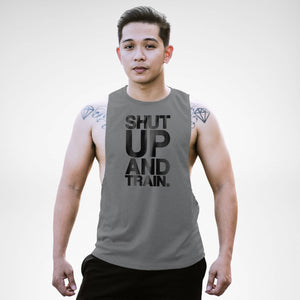 AM123 $hūt Up And Train Openside Tank Top
