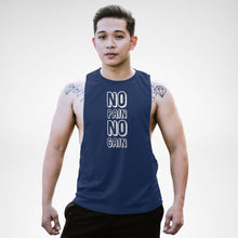 Load image into Gallery viewer, AM129 No Pain No Gain Openside Tank Top