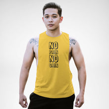 Load image into Gallery viewer, AM129 No Pain No Gain Openside Tank Top