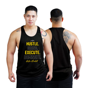 Hustle Grind Execute Bodybuilder Stringer Tank Top