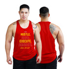 Hustle Grind Execute Bodybuilder Stringer Tank Top