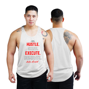 Hustle Grind Execute Bodybuilder Stringer Tank Top