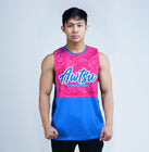 AFA Pink Rose Floral Sublimation Openside Tank Top