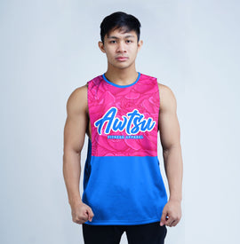 AFA Pink Rose Floral Sublimation Openside Tank Top