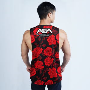 AFA Red Rose Floral Sublimation Openside Tank Top