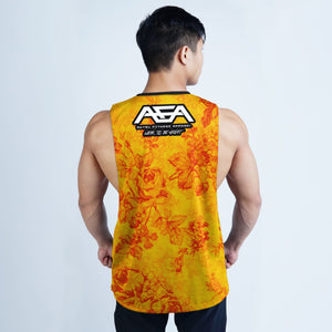 AFA Yellow Floral Sublimation Openside Tank Top