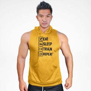 SMH119 Eat Sleep Train Repeat Sweat Muscle Hoodie