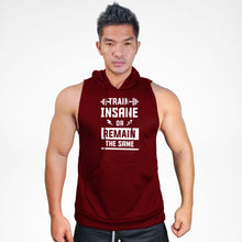 Load image into Gallery viewer, SMH131 Train Insane Or Remain The Same Sweat Muscle Hoodie