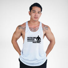 Load image into Gallery viewer, STR112 Installing Muscles Bodybuilder Stringer Tank Top