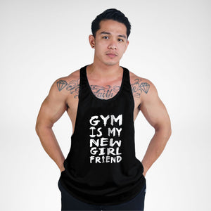 STR117 Gym Is My New Girlfriend Bodybuilder Stringer Tank Top