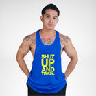 STR123 Shut Up And Train Bodybuilder Stringer Tank Top