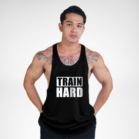 STR125 Train Hard Bodybuilder Stringer Tank Top