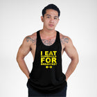 STR136 I Eat Dumbbells For Breakfast Bodybuilder Stringer Tank Top
