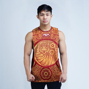 Year Of The Tiger Five Elements Sublimation Openside Tank Top