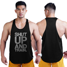 AFA Shut up and Train Bodybuilder Stringer Tank Top