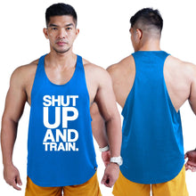 Load image into Gallery viewer, AFA Shut up and Train Bodybuilder Stringer Tank Top