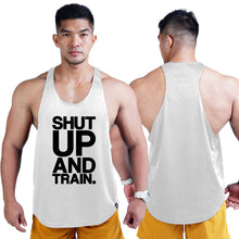 Load image into Gallery viewer, AFA Shut up and Train Bodybuilder Stringer Tank Top