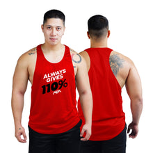 Load image into Gallery viewer, AFA Always Gives 110% Bodybuilder Stringer Tank Top