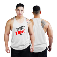 Load image into Gallery viewer, AFA Always Gives 110% Bodybuilder Stringer Tank Top